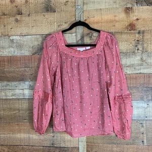Women's LC Lauren Conrad Shirred Peasant Top